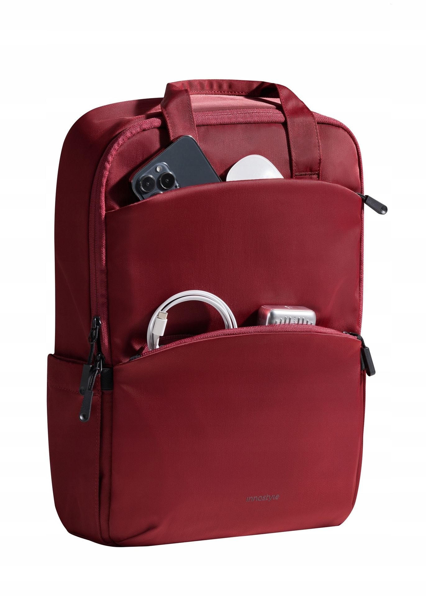 Innostyle Plecak Na Laptopa 15,6 Do Samolotu Wodoodporny Colorlite 14L Czerwony