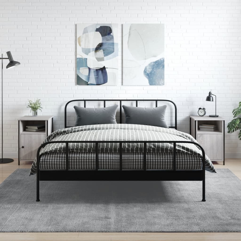 Szafki nocne 2 szt. Szara Sonoma 40x42x60 cm materiał drewnopochodny