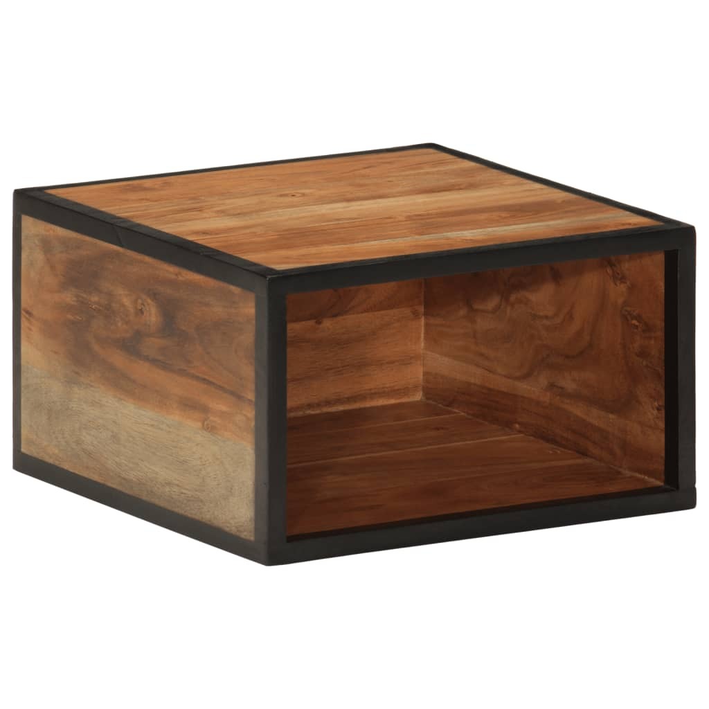 Przyścienna szafka nocna 35x35x20 cm z litego drewna akacjowego