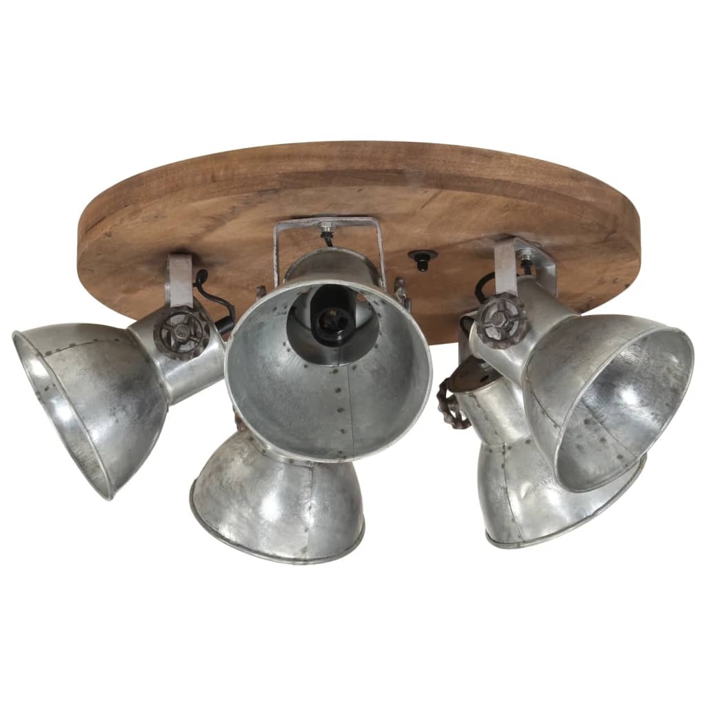 Lampa Sufitowa 25 W, Srebro Vintage, 50X50X25 Cm, E27 Lumarko!