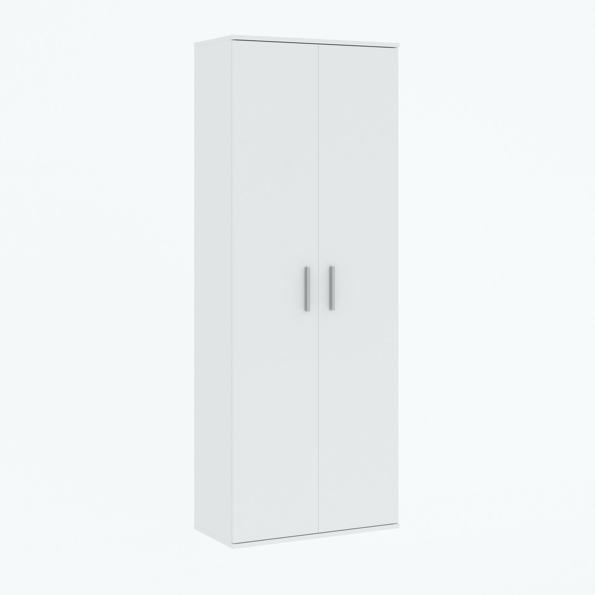 Szafa na ubrania z półkami wąska 69 cm SAVOY – biała