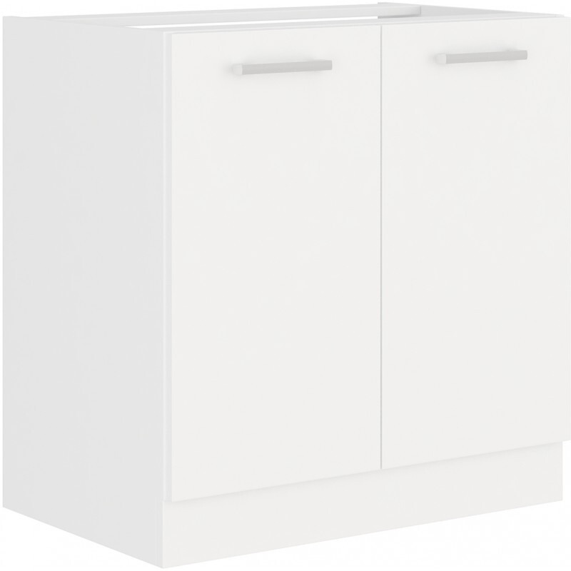 Szafka pod zlewozmywak EDISA – szerokość 80 cm, biała