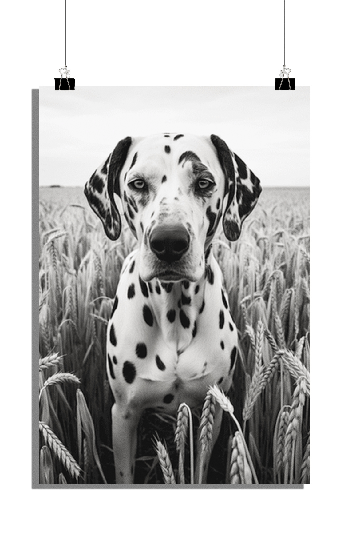 Plakat Dalmatyńczyk - Plakat Pies - Plakat Zwierzę - Plakat Natura - Plakat Czarno-Biały - 61x91cm - Idealny do oprawienia w ramkę