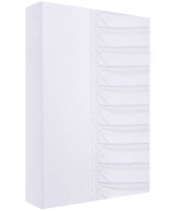 Prześcieradło, grube, dżersej 100% bawełna, 140x200cm Biały