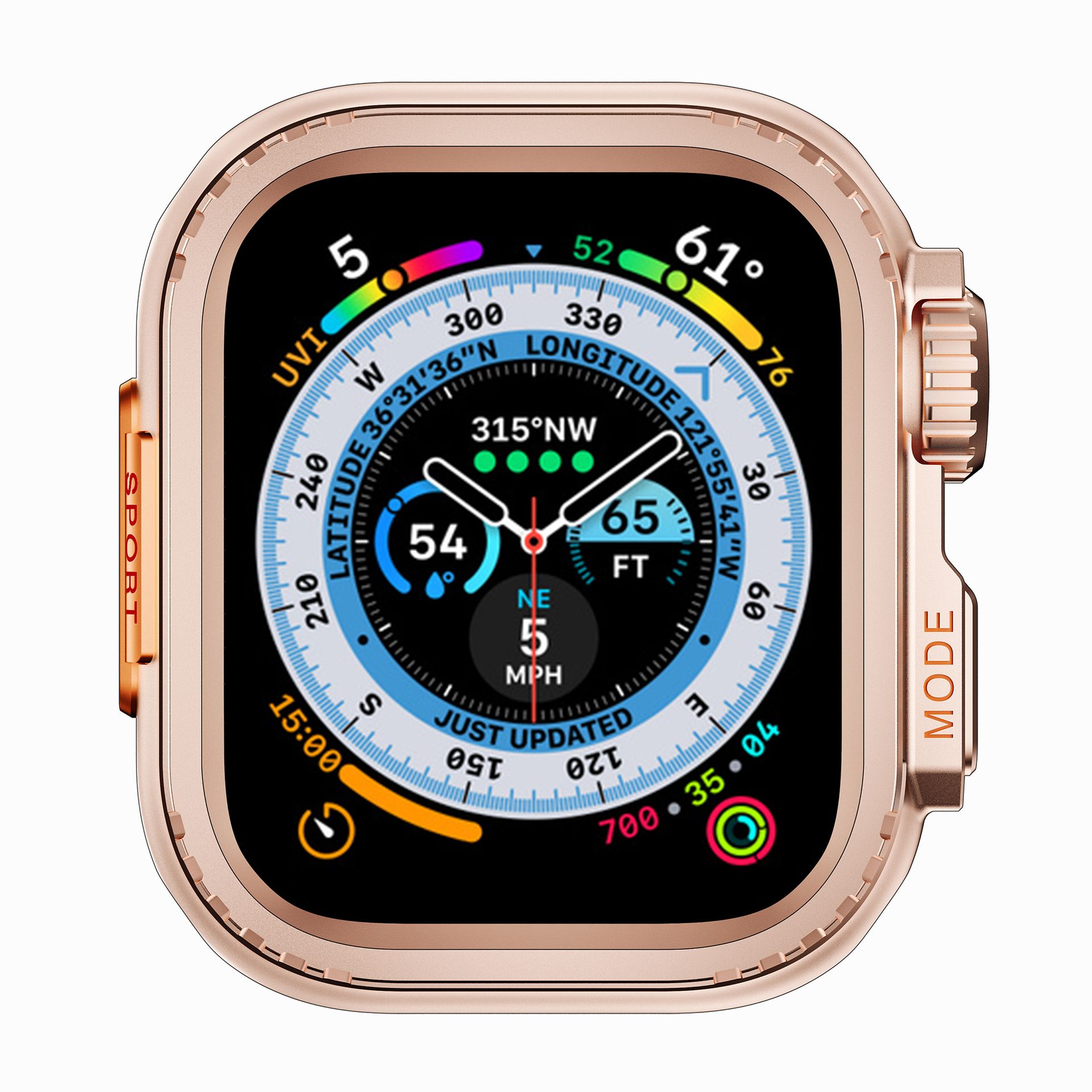 Etui ochronne INF dla Apple Watch Series 9 Rose Gold 44 mm