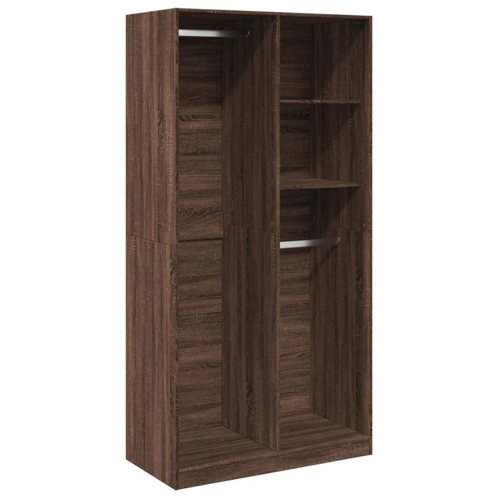 vidaXL Szafa dębowa brązowa 100x50x200 cm materiał drewnopochodny