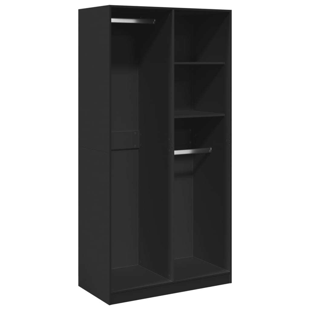 vidaXL Szafa czarna 100x50x200 cm materiał drewnopochodny
