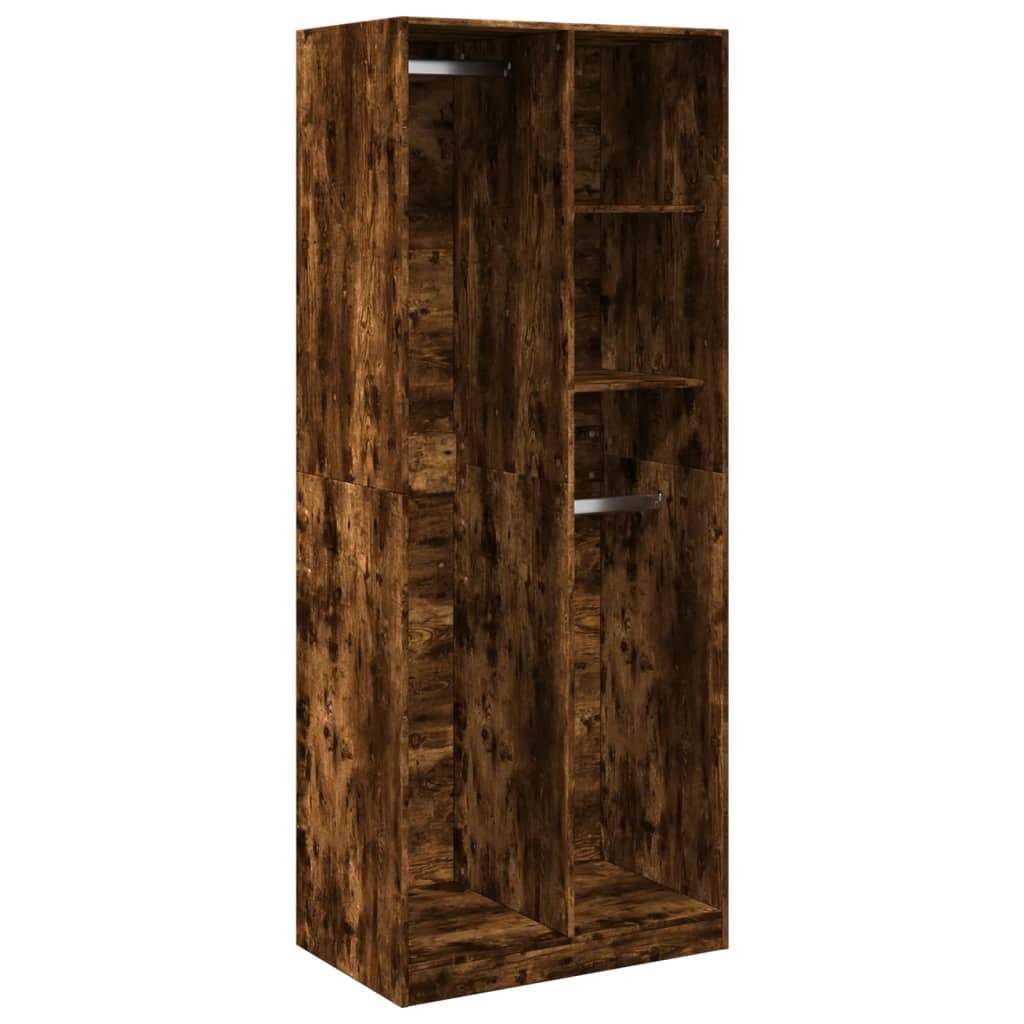 vidaXL Szafa dąb wędzony 80x50x200 cm materiał drewnopochodny