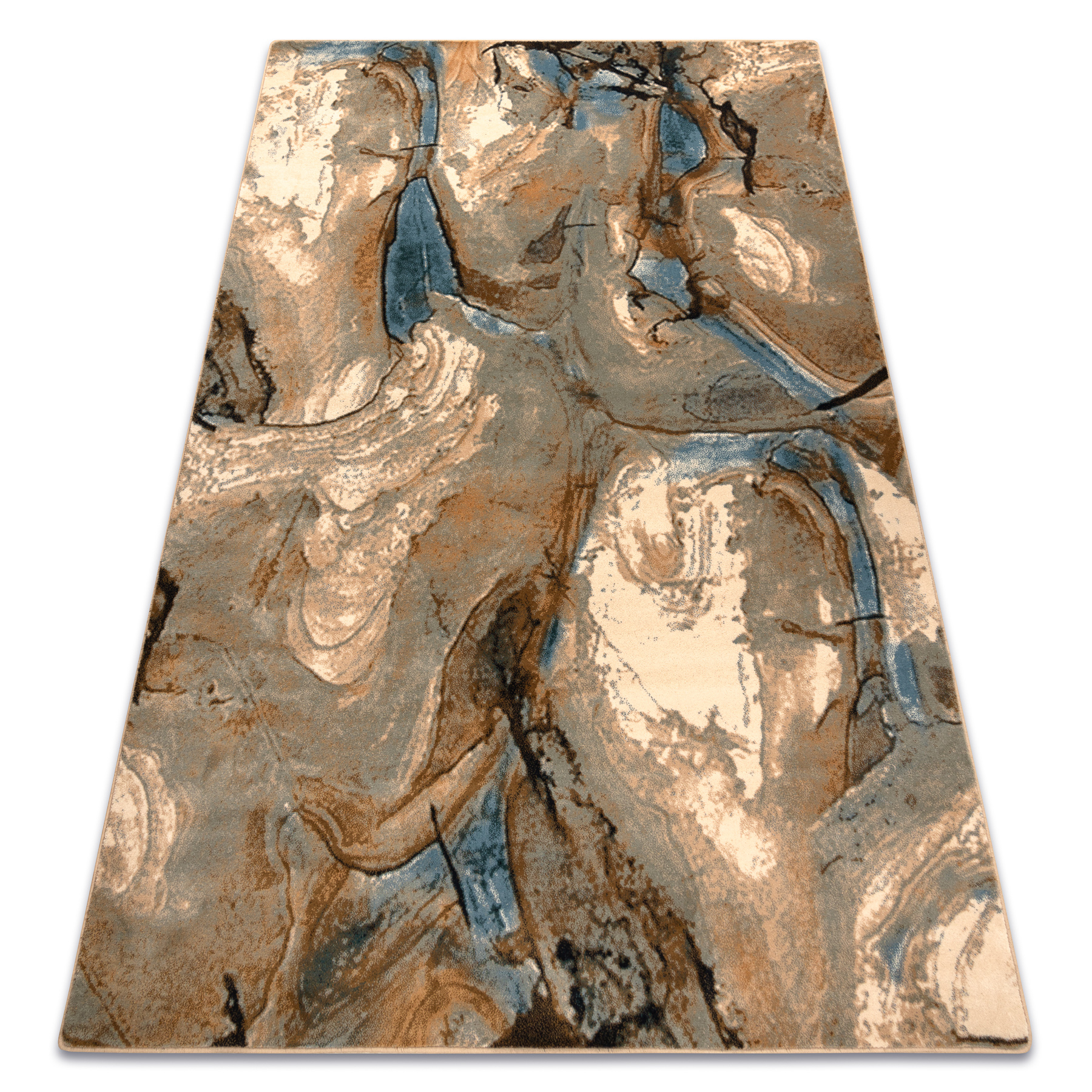 Dywan wełniany OMEGA JASPIS Abstrakcja jasny niebieski beżowy 170x235 cm