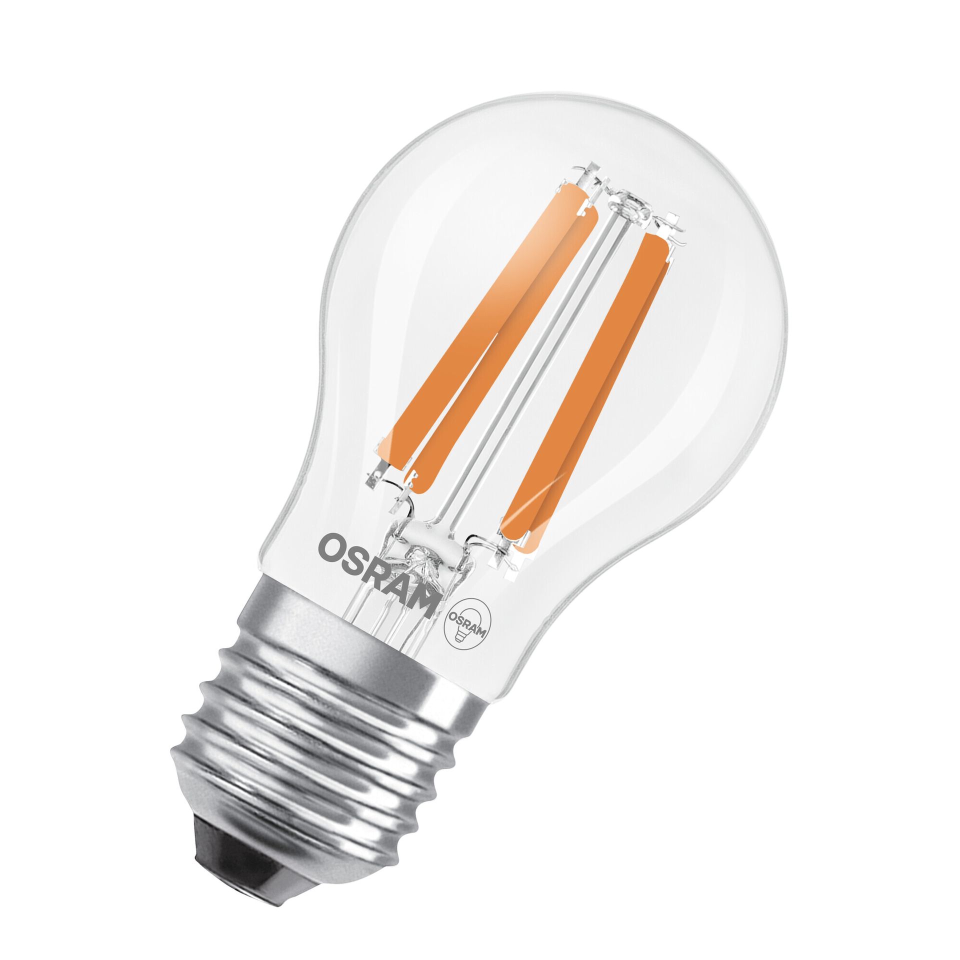 Żarówka LED OSRAM w klasycznym kształcie miniball, z dekoracyjnym żarnikiem LED, klasa efektywności energetycznej A, E27, 1,2 W, 255 lm, 4000 K, chłodna biel. Nie nagrzewa się, 100 % światła natychmiast.