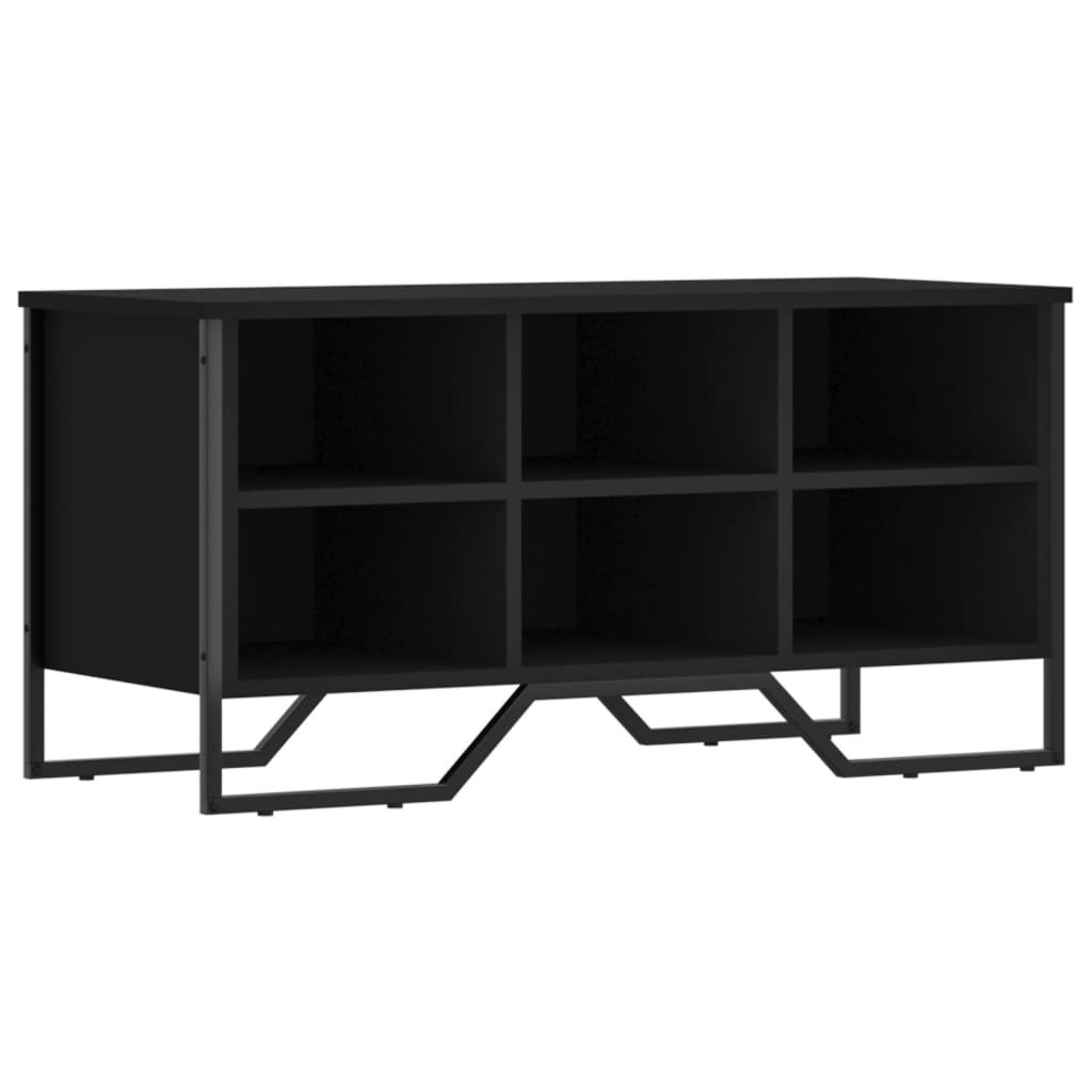 vidaXL Stojak na buty czarny 90x38x45,5 cm materiał drewnopochodny