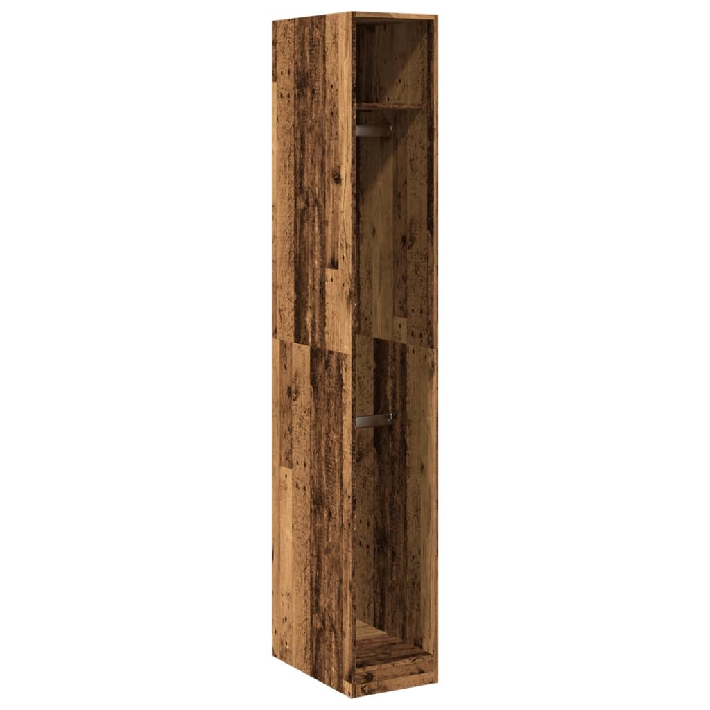 vidaXL Szafa o wyglądzie starego drewna 30x50x200 cm materiał drewnopochodny