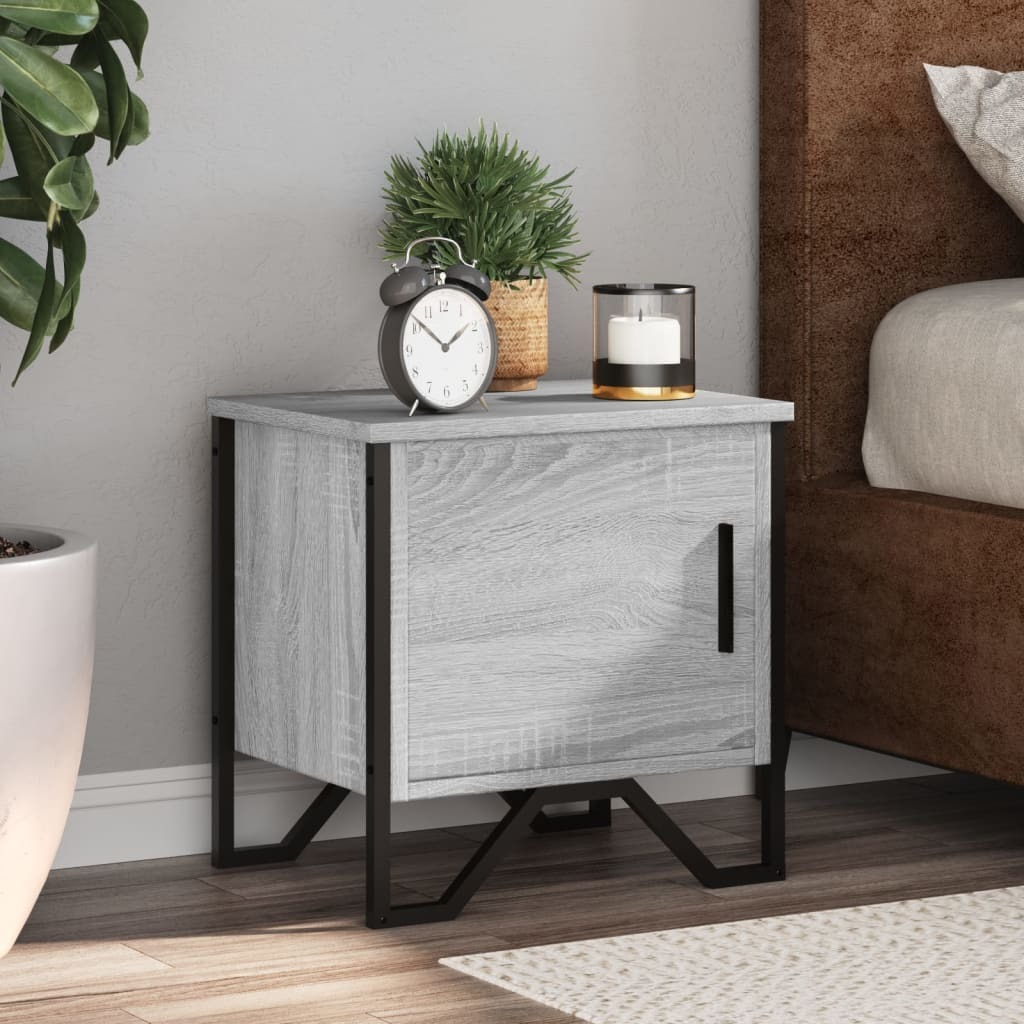 vidaXL Szafka nocna szara Sonoma 40x30x40 cm materiał drewnopochodny