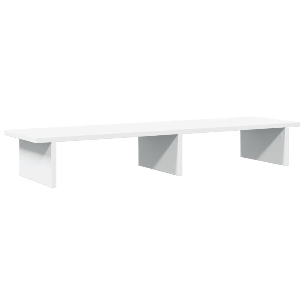 vidaXL Podstawa pod monitor biała 100x27x15 cm Materiał drewnopochodny