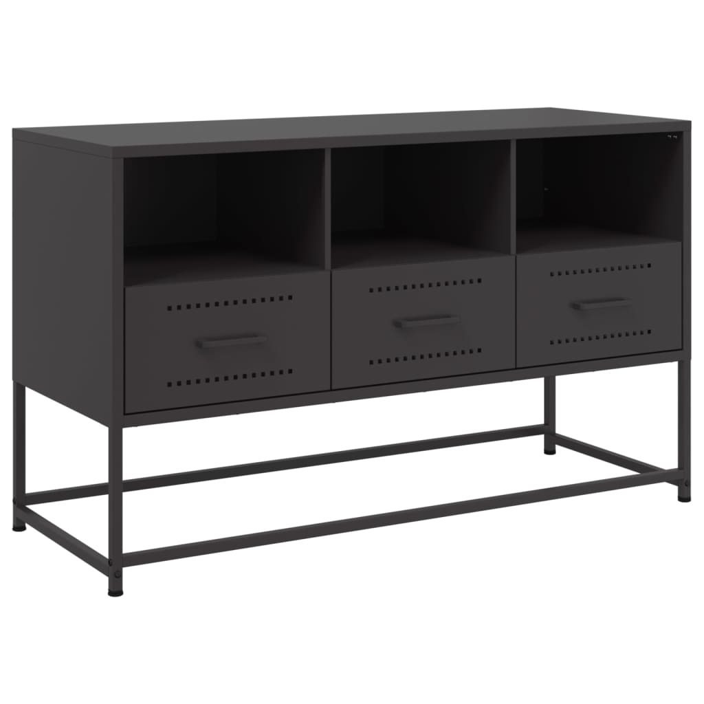 vidaXL Szafka pod telewizor czarna 100,5x39x60,5 cm stalowa