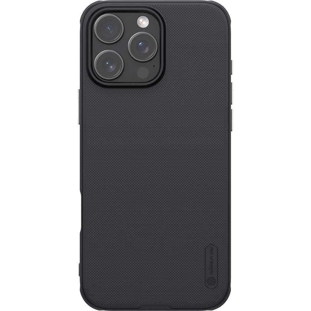 Etui na telefon komórkowy iPhone 16 Pro, Nillkin Frosted Shield Pro Magnetic, czarne
