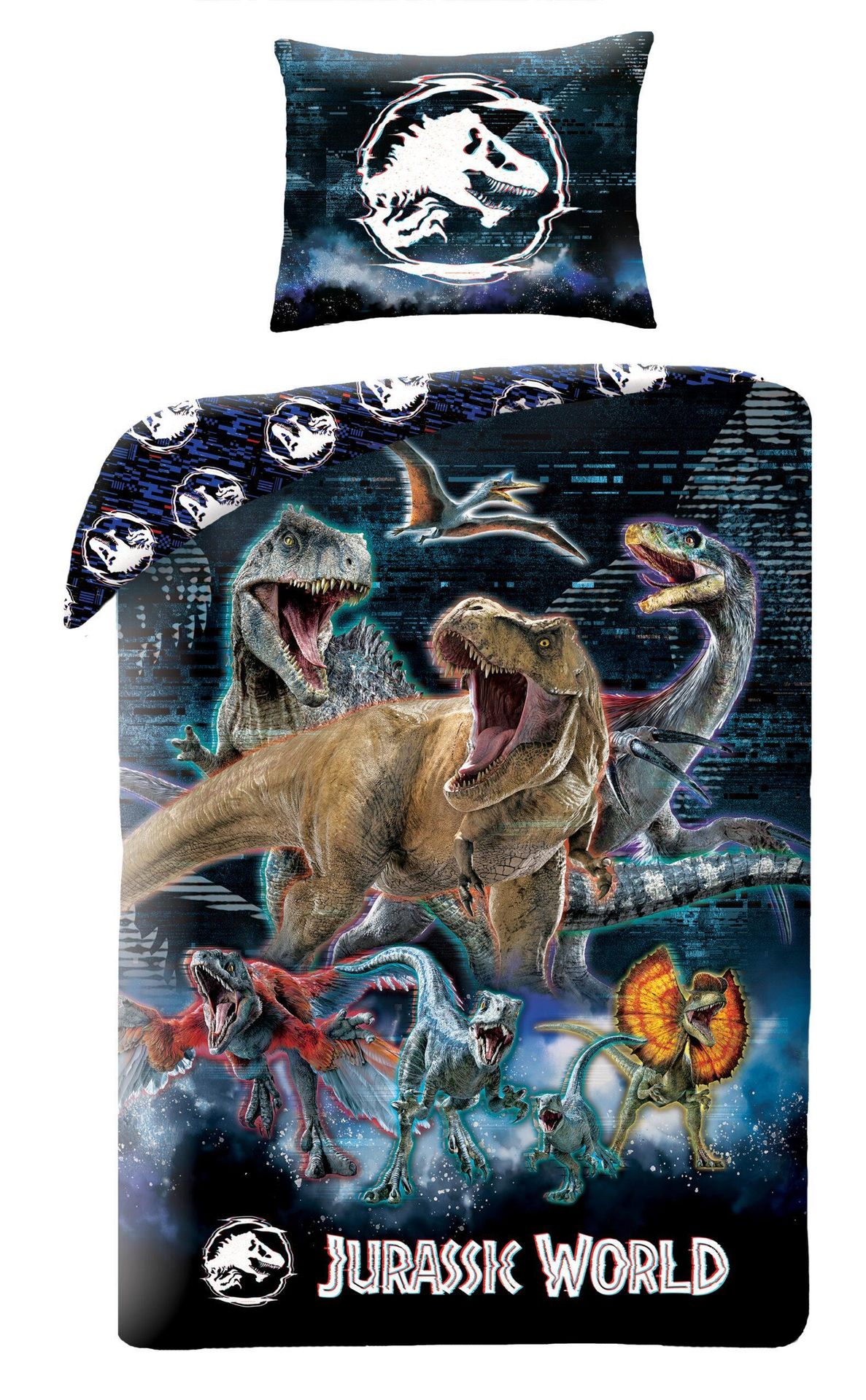 Pościel dziecięca Jurassic World 140 x 200 cm Halantex Mikrofibra dinozaur