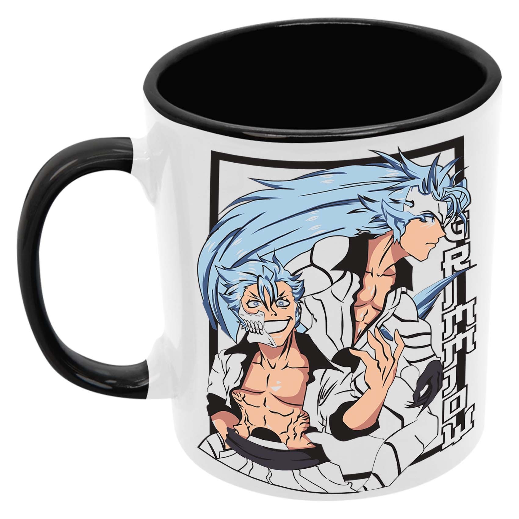 Grimmjow Kubek Ceramiczny Prezent Tasse Mug Anime Manga Japan Animation Bleach Ichigo Kurosaki Hollow Shinigami Monsters, Czarny 330 ml