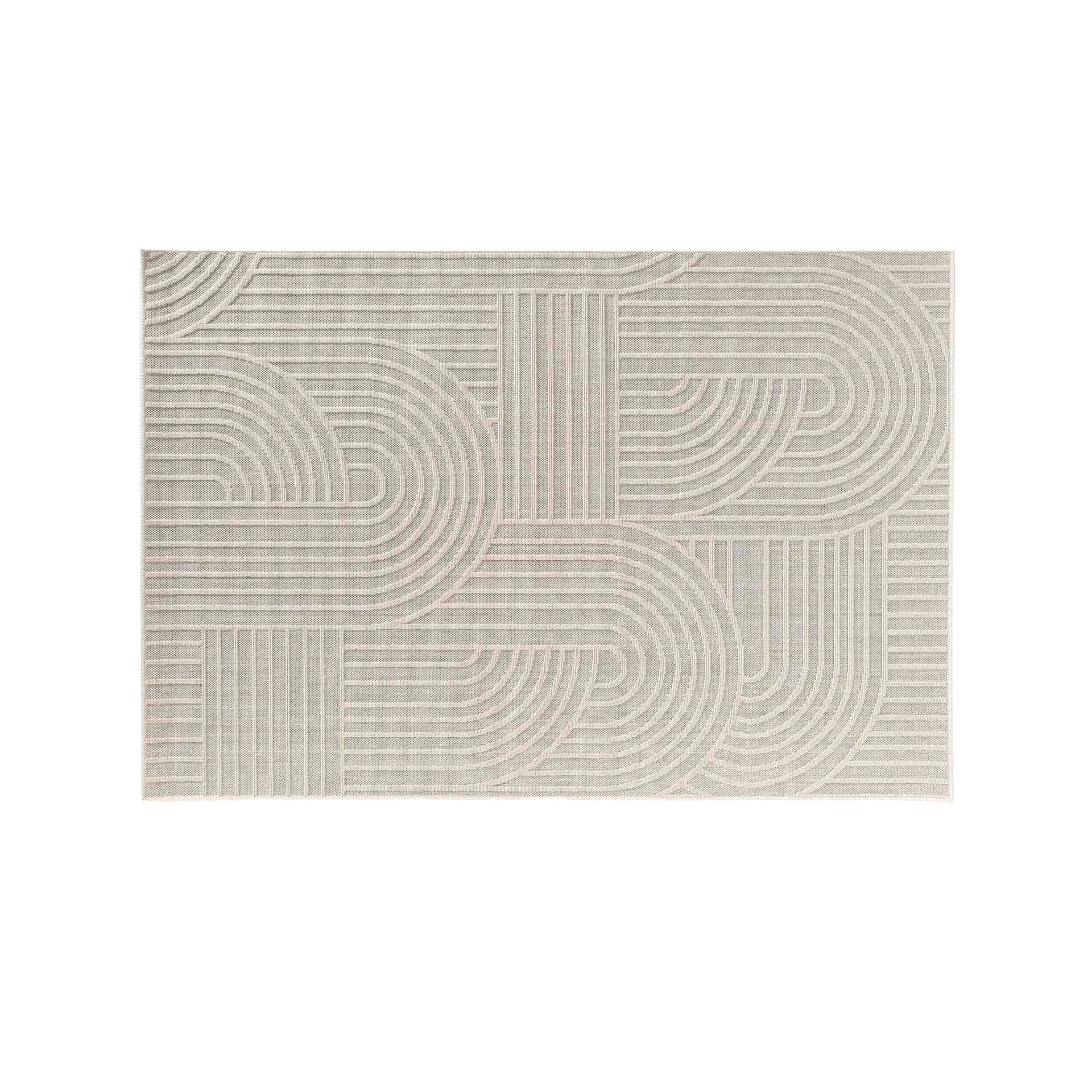 Prostokątny dywan do salonu, pleciony wzór, EZIO