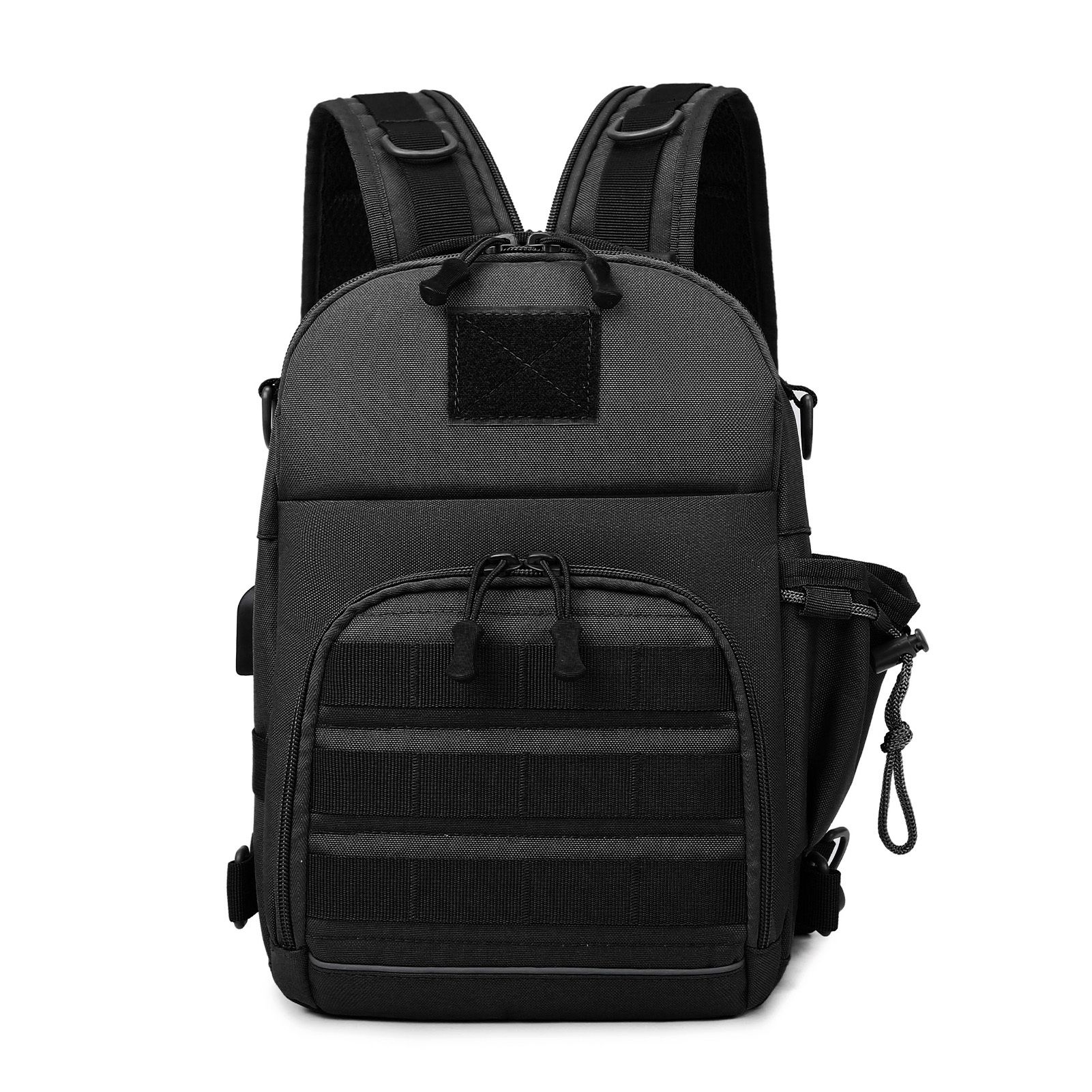 Plecak z portem ładowania USB, torba na ramię na wędrówki, wielofunkcyjna torba na ramię dla mężczyzn i kobiet, mała kieszeń na piersi, torba na ramię do jazdy konnej i wędkowania