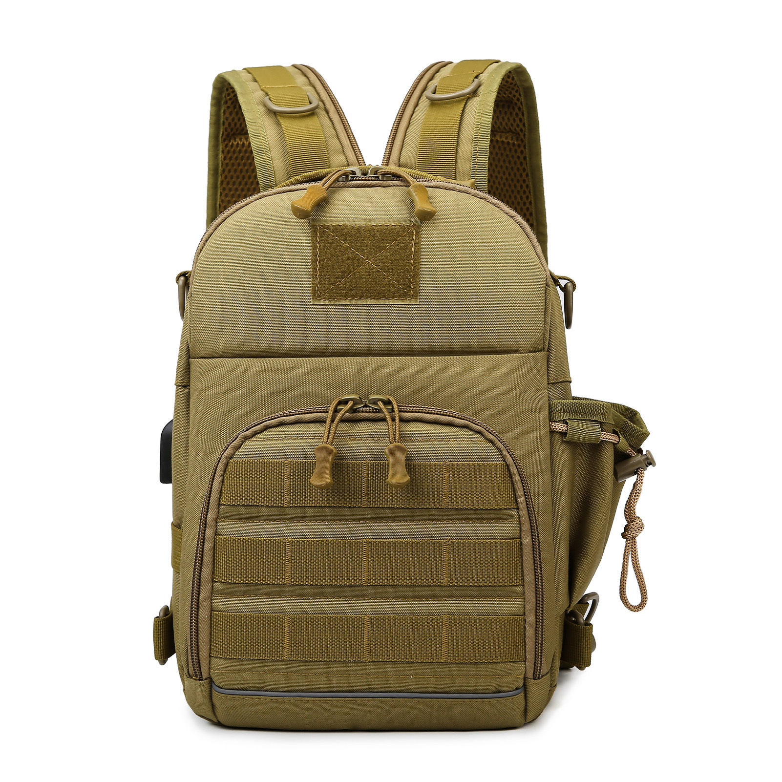 Plecak z portem ładowania USB, torba na ramię na wędrówki, wielofunkcyjna torba na ramię dla mężczyzn i kobiet, mała kieszeń na piersi, torba na ramię do jazdy konnej i wędkowania