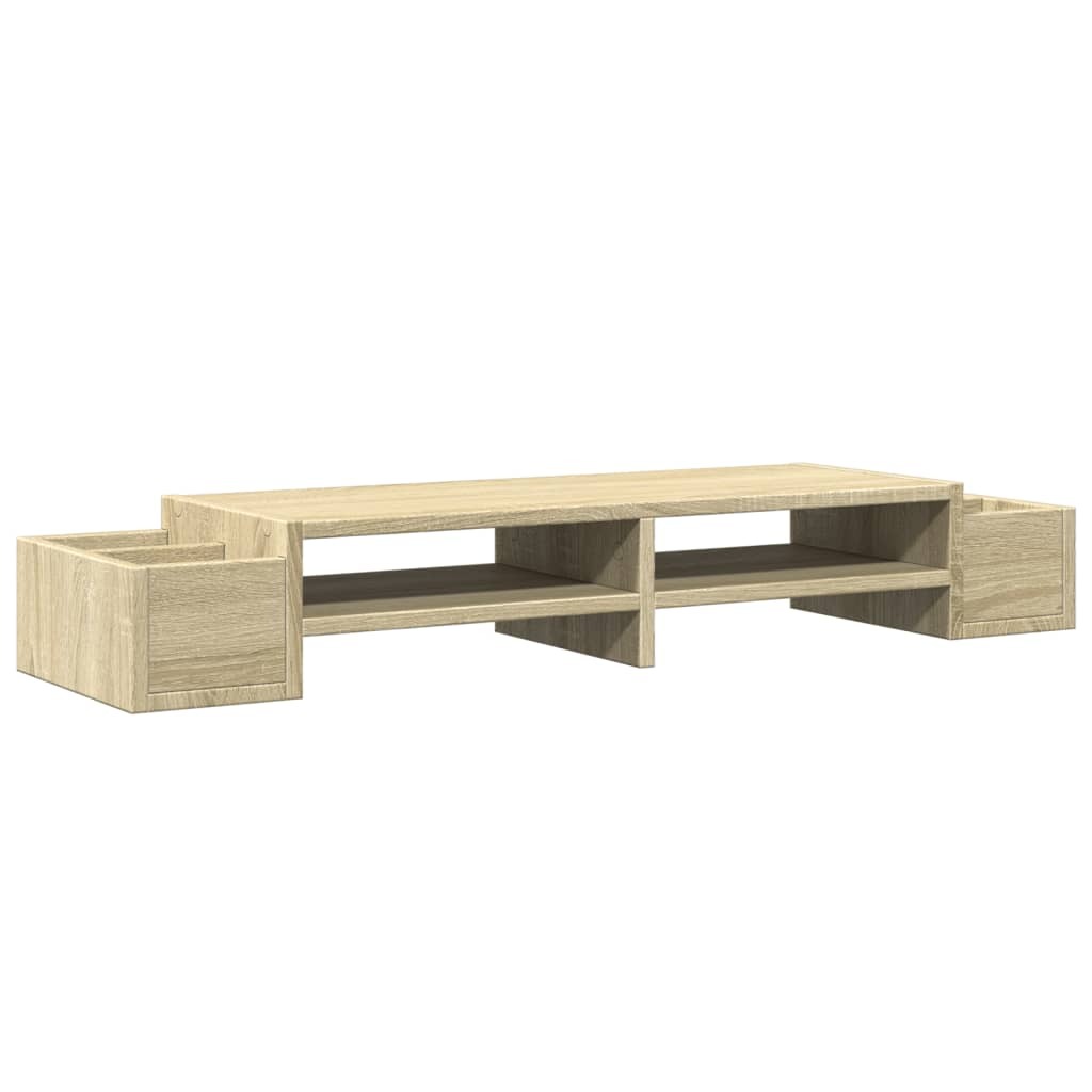 vidaXL Podstawa pod monitor z miejscem do przechowywania dąb sonoma 100x27x15 cm