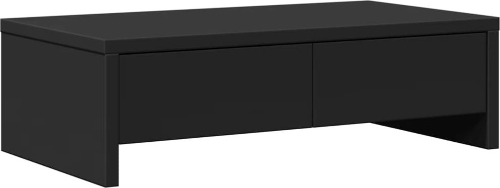 vidaXL Podstawa pod monitor z szufladami czarna 50x27x15 cm Materiał drewnopochodny