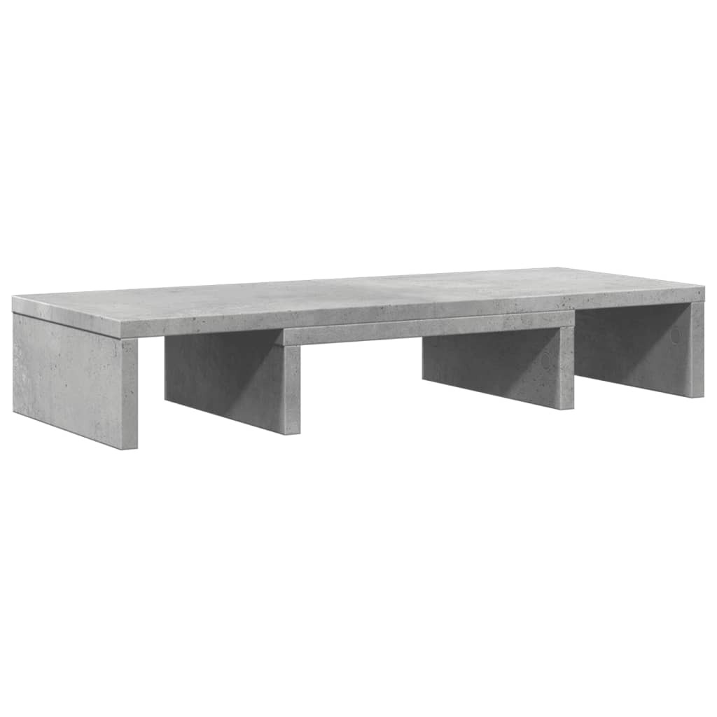 vidaXL Regulowana podstawa pod monitor betonowo-szara 60x24x10,5cm materiał drewnopochodny