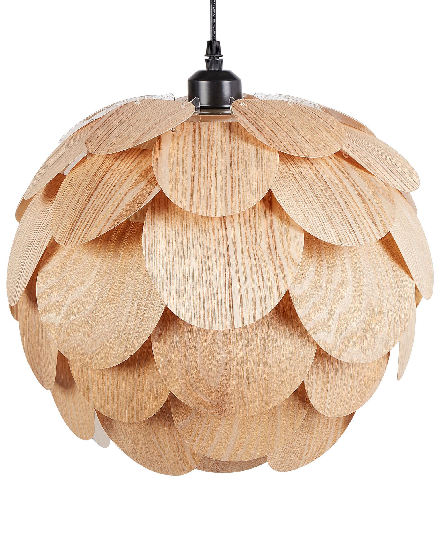 BELIANI Lampa wisząca jasna natrualna bambusowa klosz szyszka