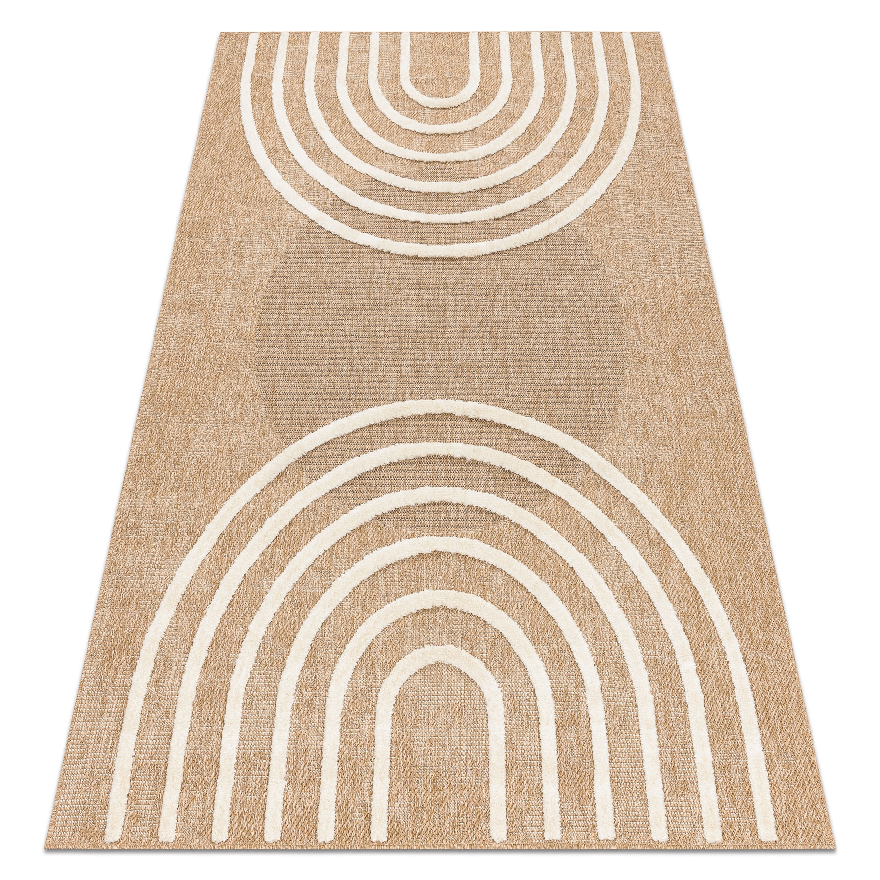 Dywan SPARK 0688A beż / krem - Geometryczny, sizal, strukturalny beżowy 180x270 cm
