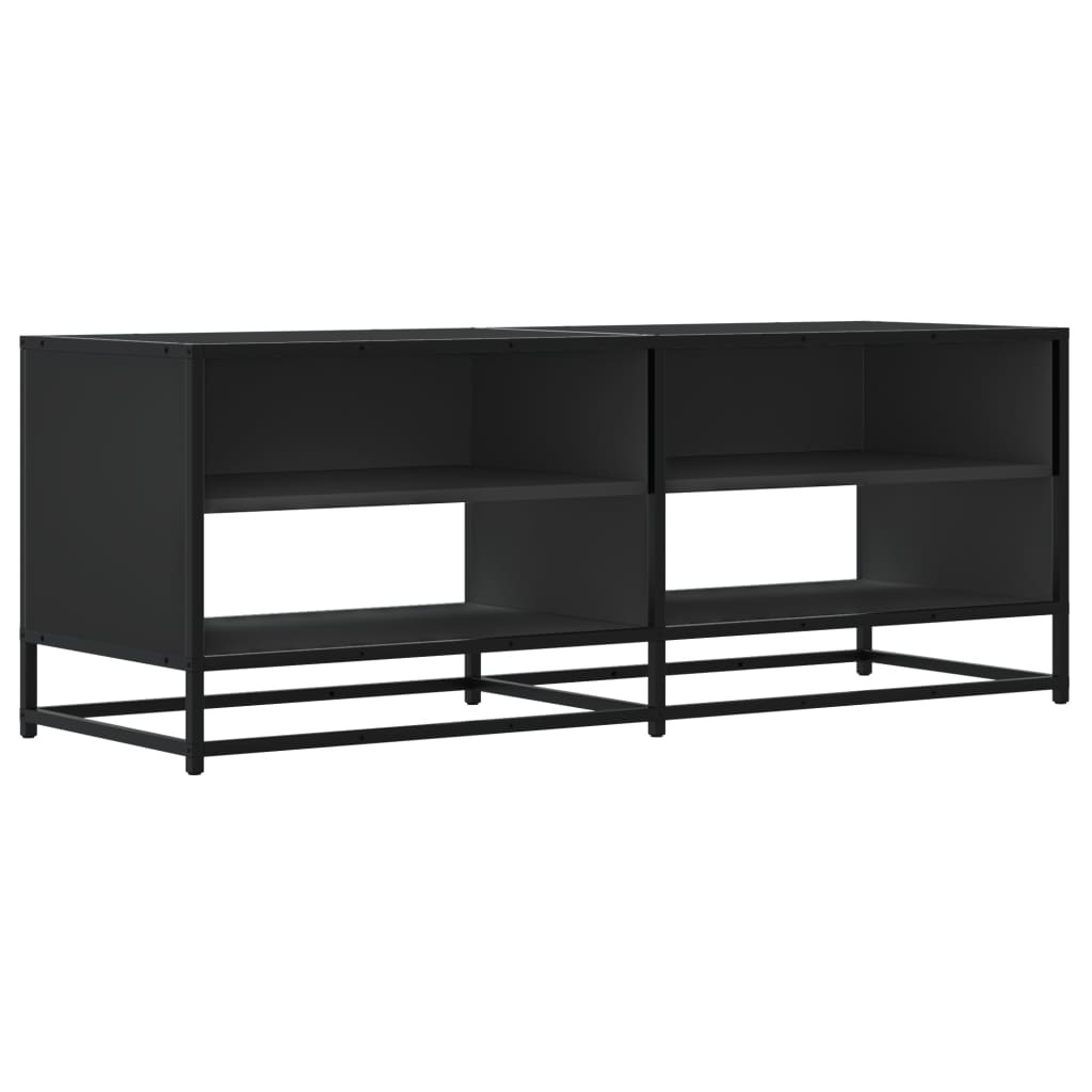 vidaXL Szafka pod TV czarna 120,5x40x46 cm materiał drewnopochodny i metal
