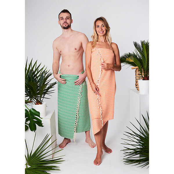 Ręcznik hammam DAMLA 100% naturalna bawełna YEYE Turkusowy