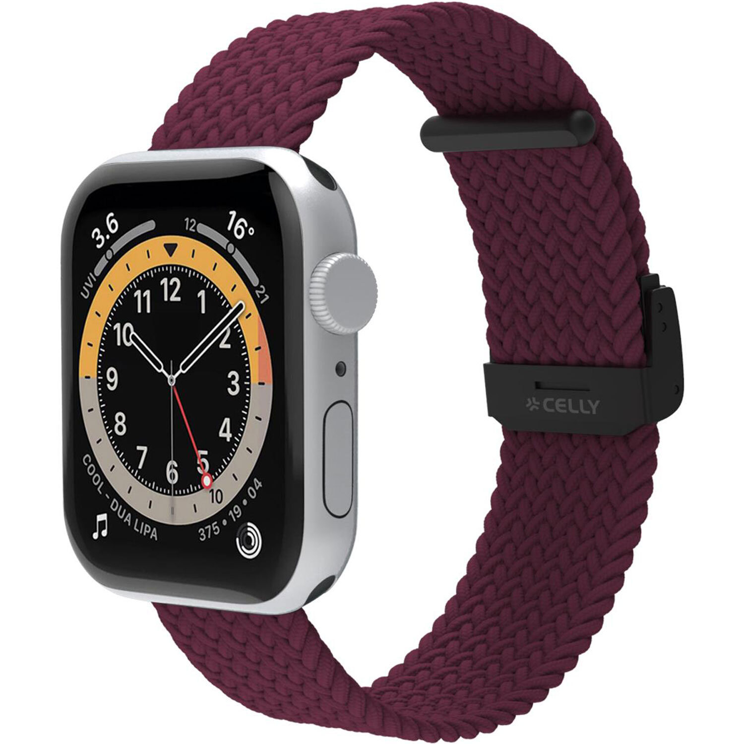 Bransoleta do Apple Watch 42/44/45 mm, pleciona, fioletowa