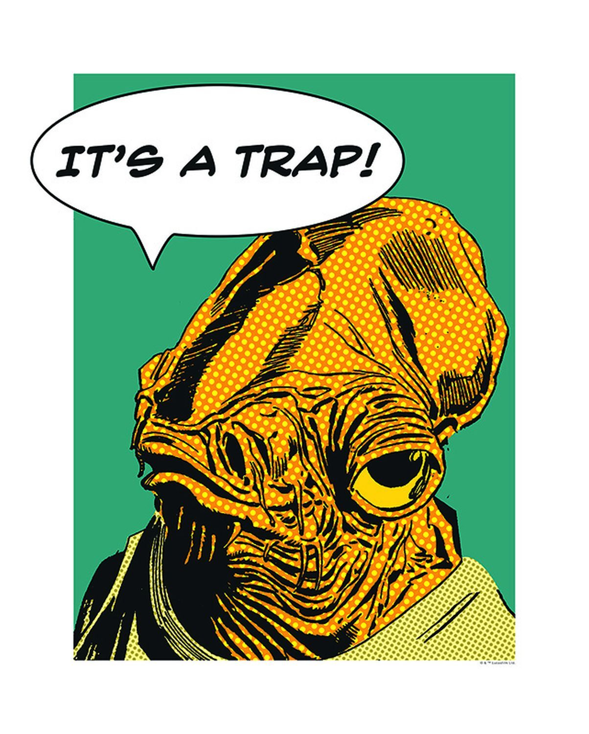 Disney plakat Gwiezdne Wojny Klasyczny Komiks Cytat Ackbar ochry żółtejIpetrol blue - 611678 - 40 x 50 cm