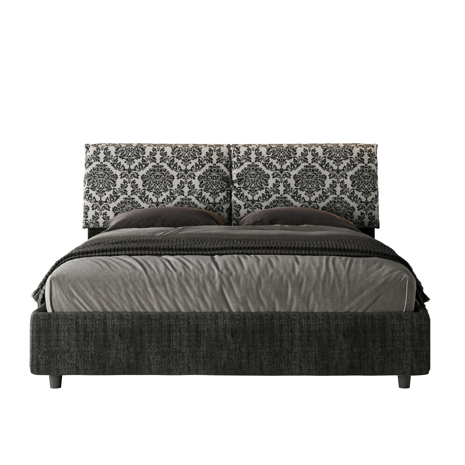 Łóżko tapicerowane bez podstawy 160x190 w tkaninie Agata 8 niebieski Mados