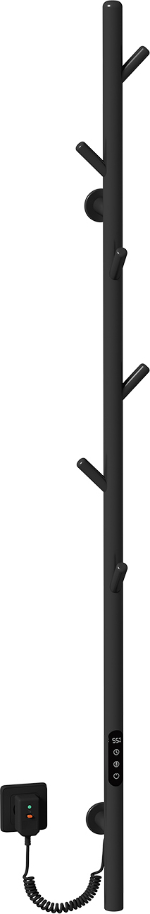 Elektryczny grzejnik ręcznikowy EMKE - 110 W, wyświetlacz LED, inteligentny termostat, sterowanie WiFi/APP, wyłącznik czasowy, do łazienek i korytarzy, wysokość 150 cm
