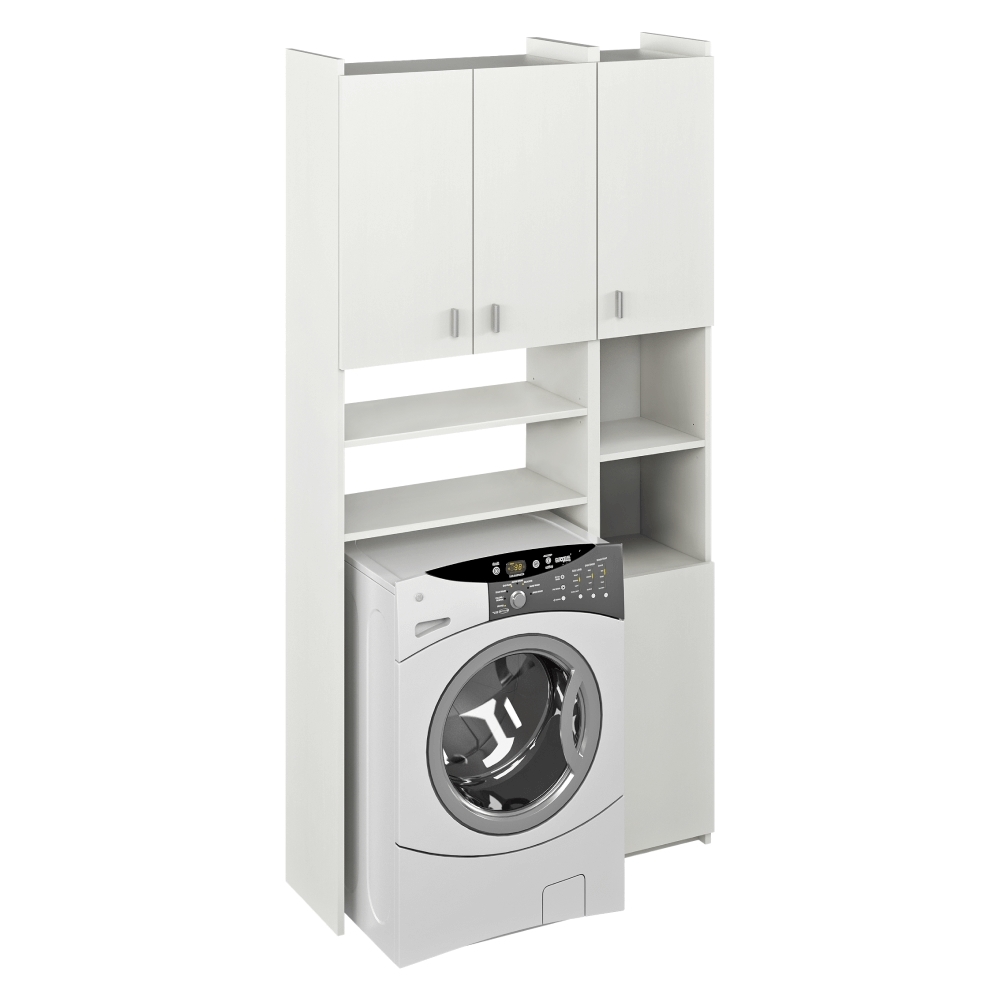 Kondela Szafka nad pralką z półką Mirali - biała