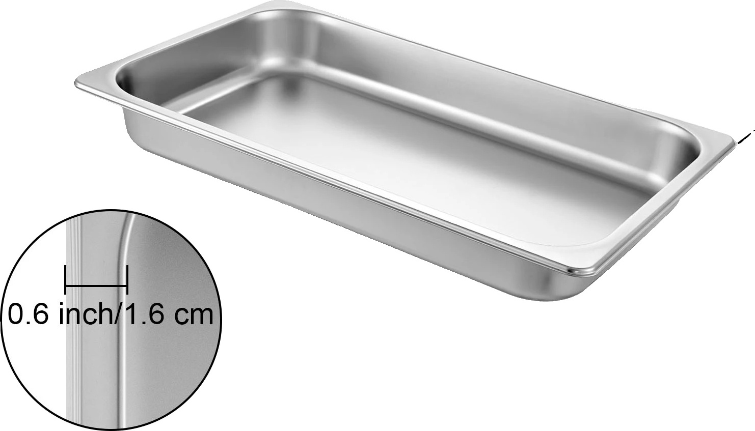 Pojemnik na żywność ze stali nierdzewnej, pojemność 205 l, przewodność cieplna 500 stopni Fahrenheita, 6 sztuk 8,5 l