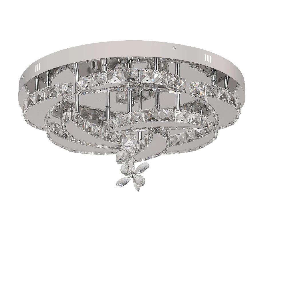 Nowoczesny kryształowy żyrandol, regulowana jasność, elegancki design, energooszczędny, styl 1, ściemnianie jasności