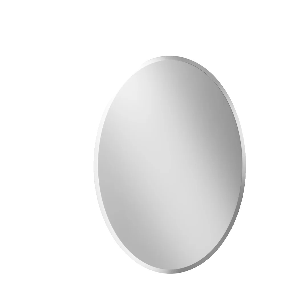 Owalne lustro ścienne, bez ramy, fazowana krawędź, 60x80 cm (24x32 cale)