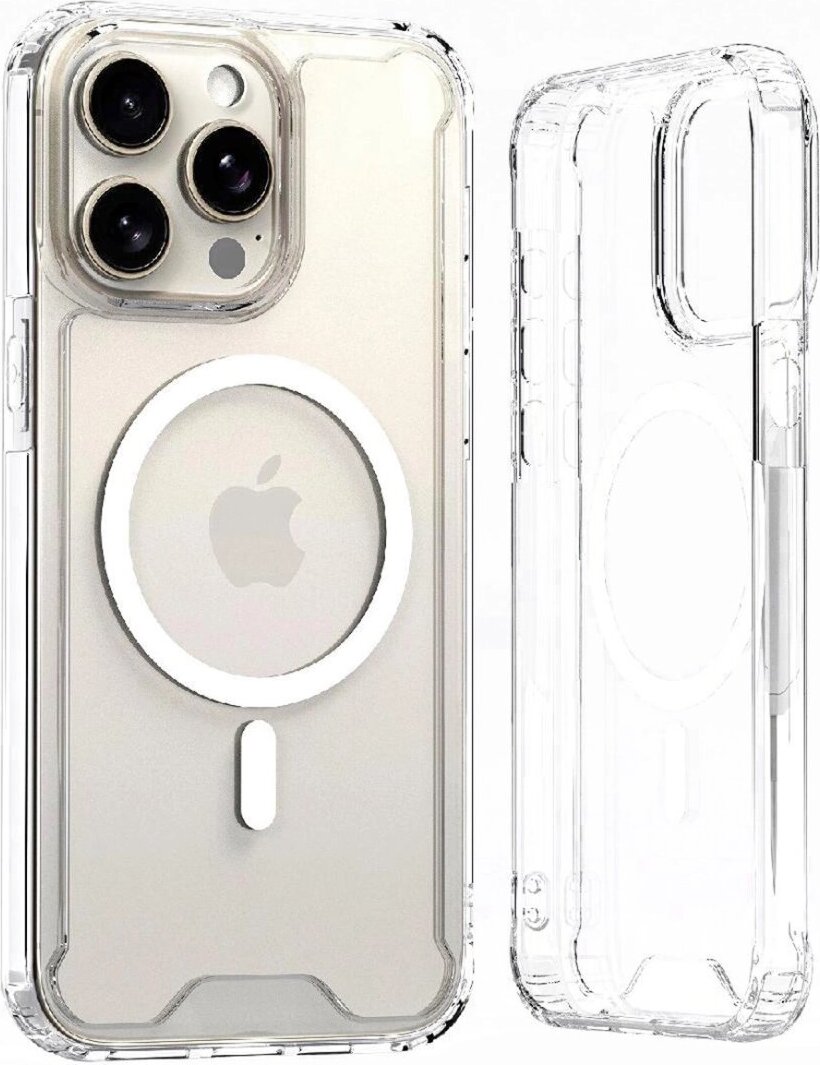 Etui na telefon komórkowy Clear Corner Case kompatybilne z MagSafe Transparent kompatybilne z iPhone 16 Pro Max