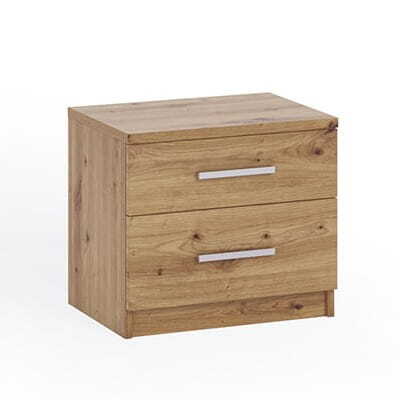 Stolik nocny BONO BO-04 Dąb ARTISAN 2-Szuflady Szafka Nocna Do Sypialni