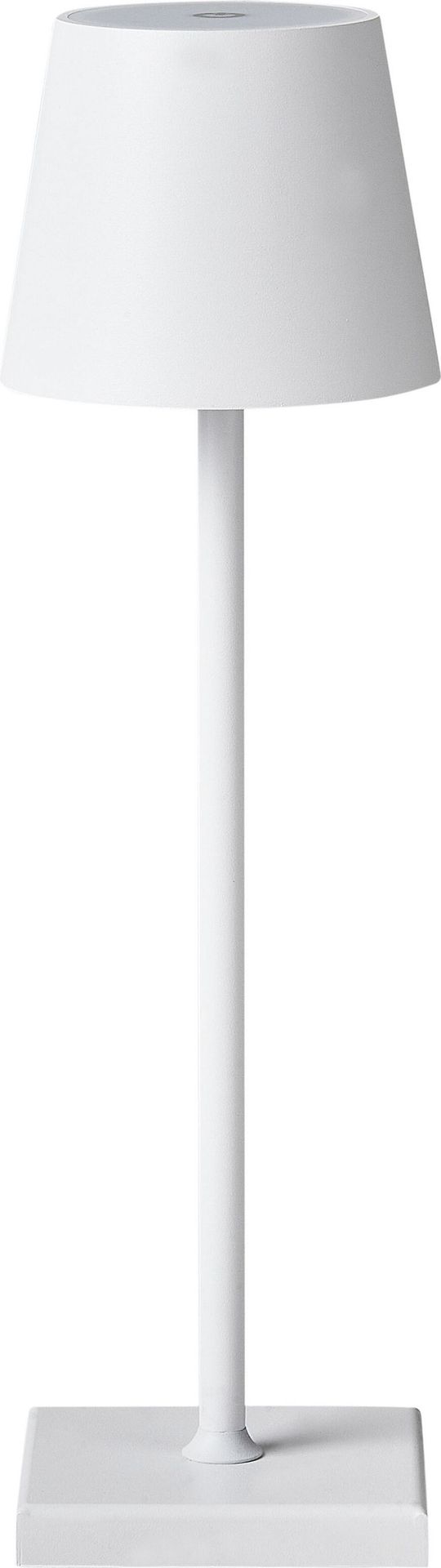 BELIANI Lampa stołowa biała metal klosz nowoczesna bezprzewodowa ładowanie na kabel USB