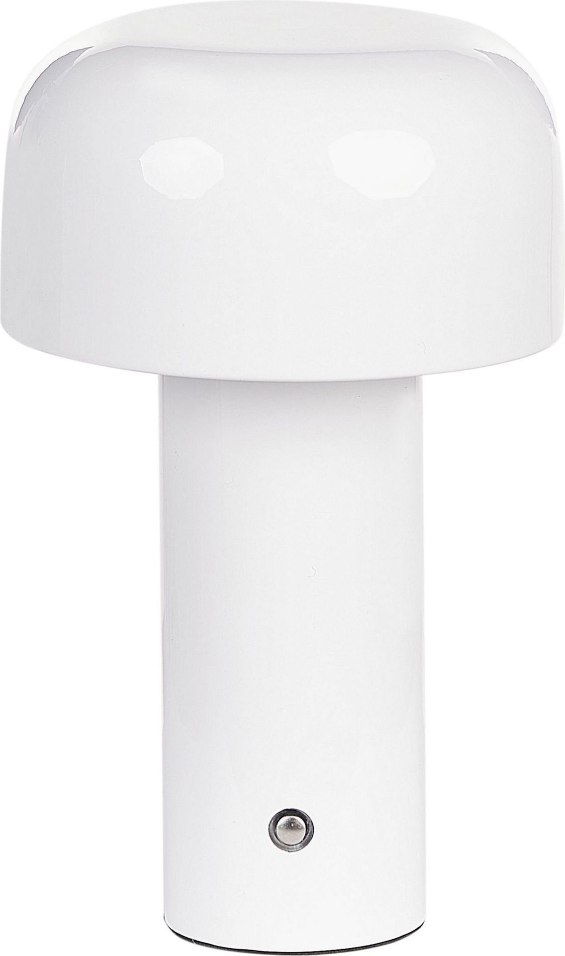 BELIANI Lampa stołowa biała metal klosz nowoczesna