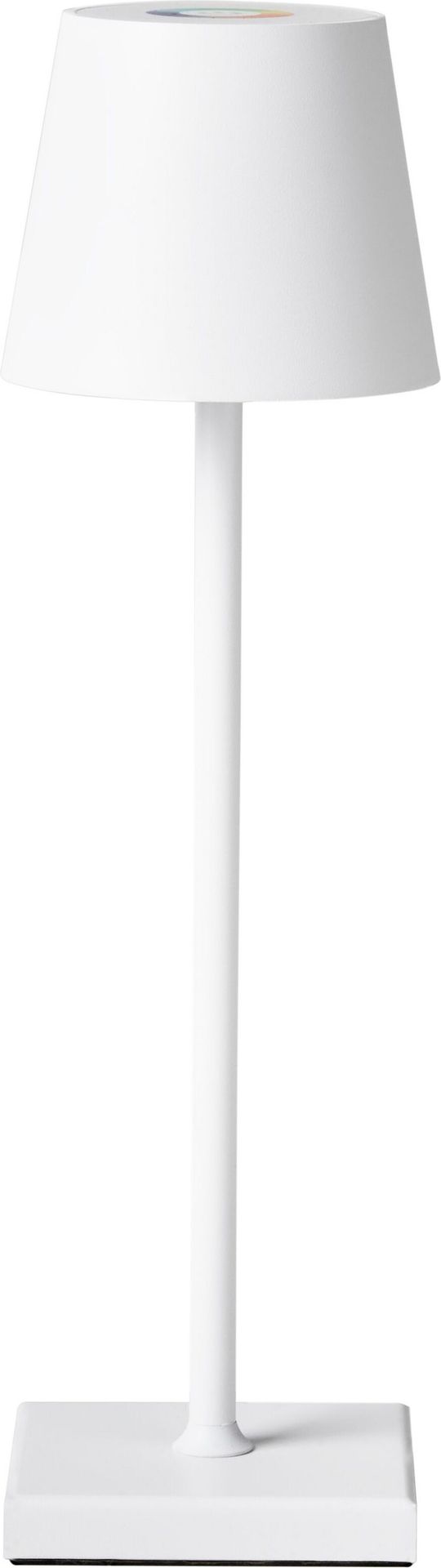 BELIANI Lampa stołowa biała metal klosz nowoczesna