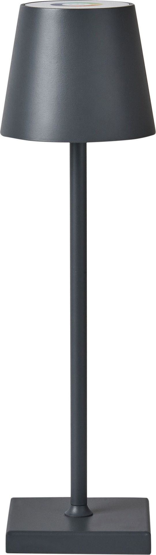 BELIANI Lampa stołowa ciemnoszara metal klosz nowoczesna