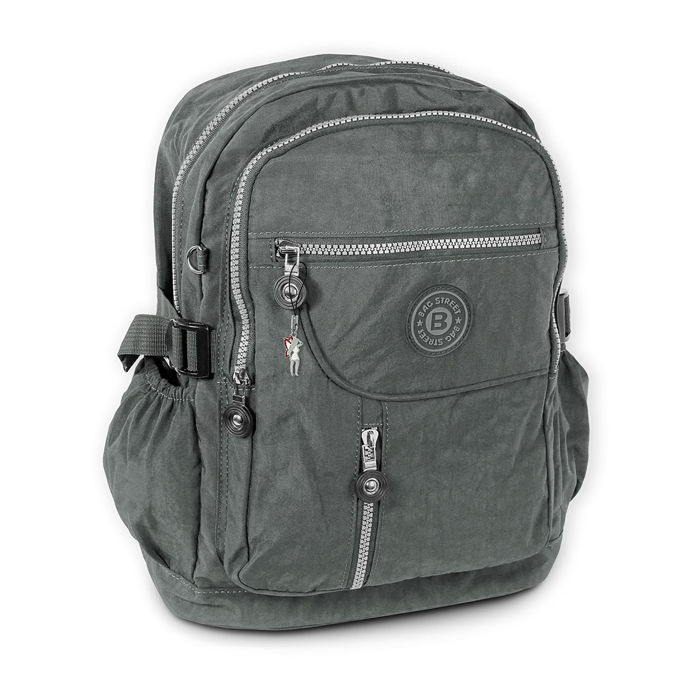 Torba Street Nylon Plecak Kobiety Mężczyźni Młodzież Sportowy szary 30x18x38 OTJ604K