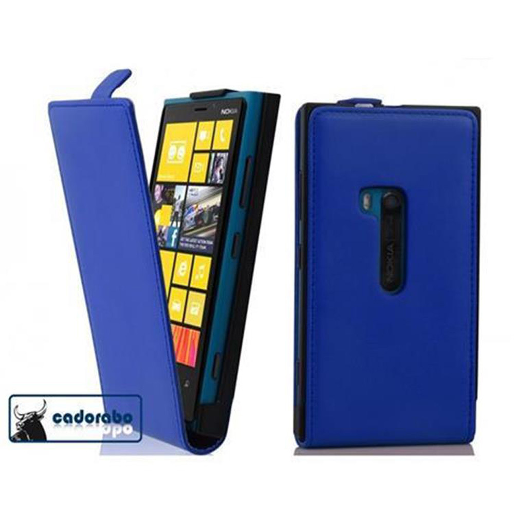 Etui Cadorabo do Nokia Lumia 920 w kolorze BRILLIANT BLUE etui na telefon komórkowy z klapką wykonane z gładkiej imitacji skóry pokrowiec ochronny etui z klapką w stylu książki