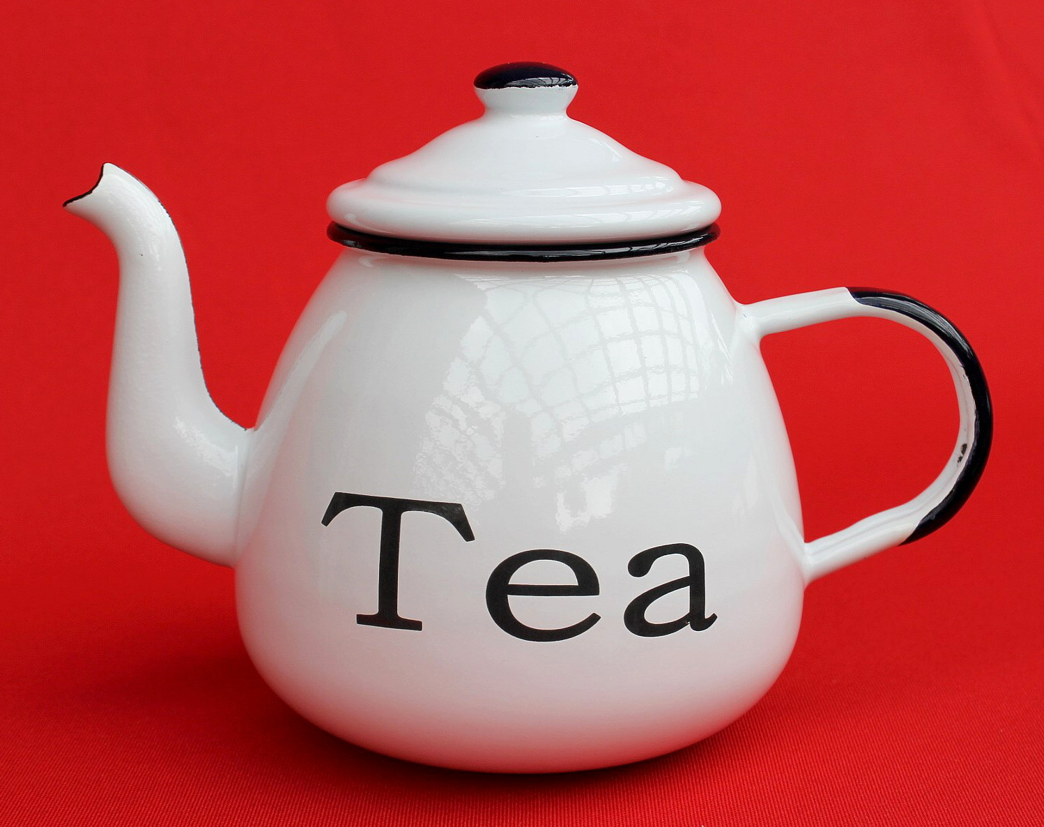 DanDiBo imbryk 582AB TEA Biały emaliowany 14 cm Dzbanek na wodę Dzbanek na kawę Emalia N