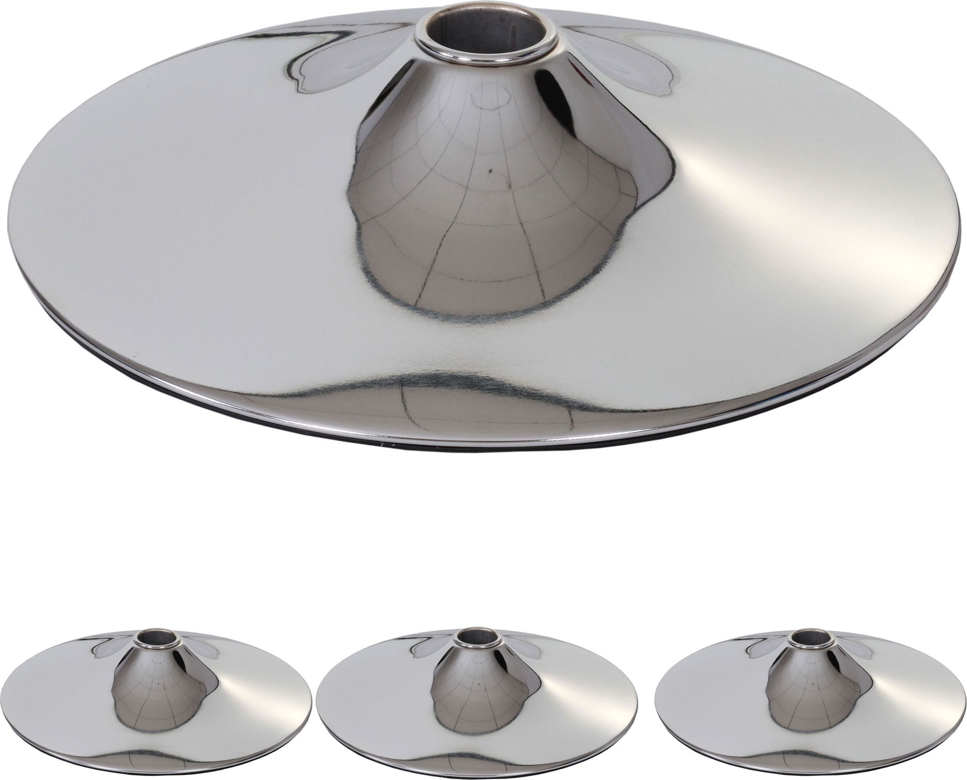 zestaw 4 nóżek Nóżka do stołka barowego Stołek barowy Krzesło obrotowe Krzesło do jadalni, chrom ~ Ø 38,5 cm